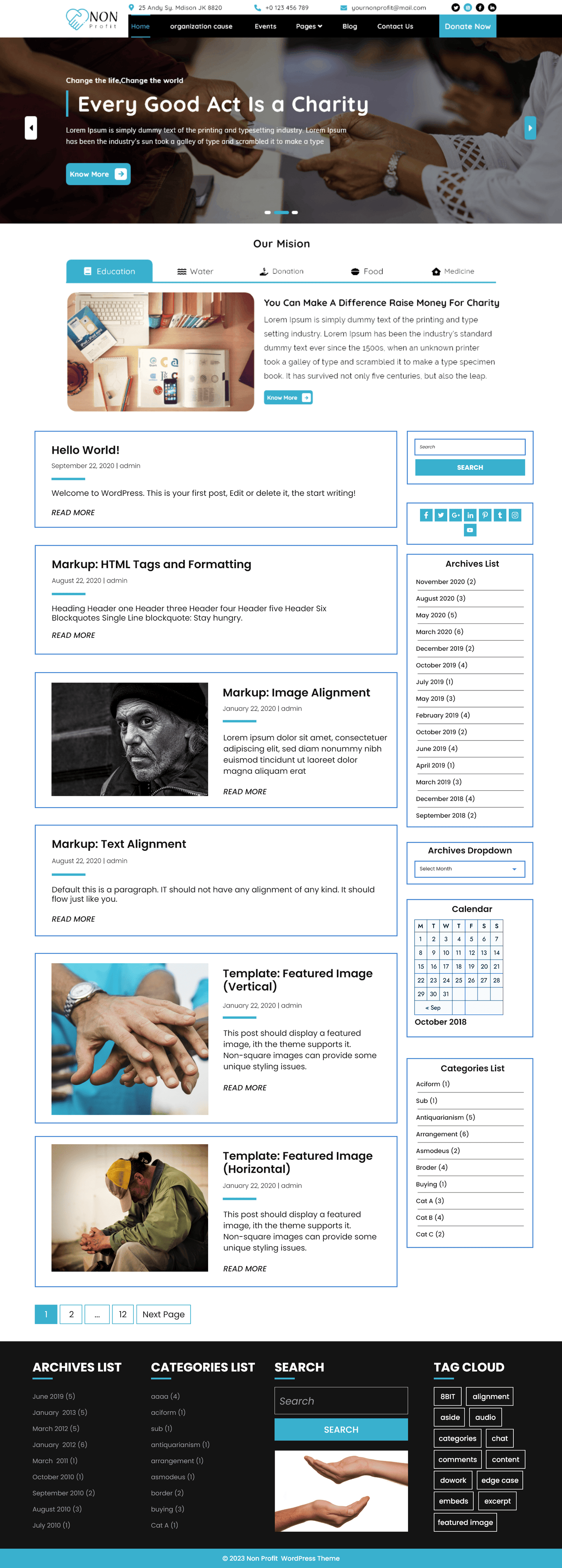 Free Fundraiser WordPress Theme
