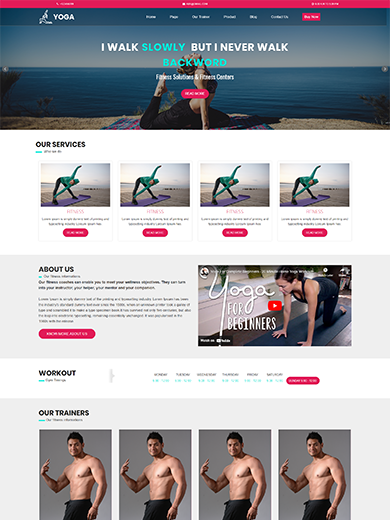 Yoga Classes WordPress Theme