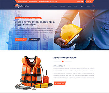 Free Safety Wear Wordpress Theme